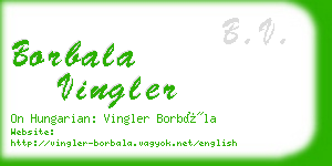 borbala vingler business card